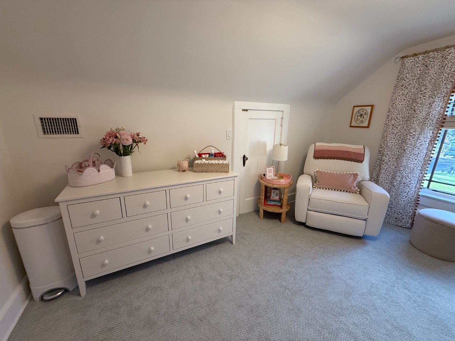 room with freshly painted white walls and detailed residential interior painting by Painters in Mahwah, NJ.