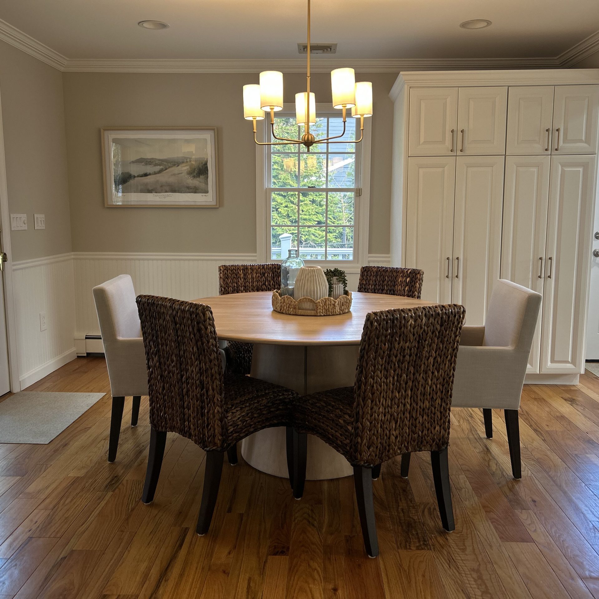 High-End Kitchen Cabinet Refinishing New York New Jersey specializing in custom white, two-tone, and greige cabinet finishes.